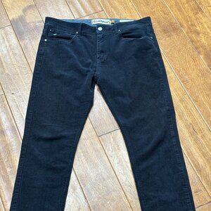 Tailor Vintage Men's Cord Pants, Canaan Slim Fit, 34X30, Black